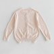 thumbnail image 3 of Niña Pequeña Manga Larga Tops Color Sólido Princesa Punto Suéter con Protección Solar, Aire Acondicionado Suéter Cardigan para Uso Diario Casual, Abrigo Suave, 3 of 7
