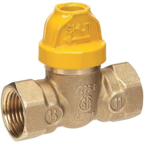 Everbilt 1/2 in. Brass FPT x FPT Safety Gas Ball Valve