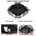 thumbnail image 3 of Brown and White Checkerboard Checkered Pattern Travel Tote Bags for Women Carry On,Large Weekender Bags for Women Travel,Multi Functional Duffle Bag for Work,Shopping,Sports, 3 of 5