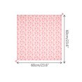 thumbnail image 3 of INSPIRE CHIC Women's Floral Printed Square Scarves, 23.6X23.6" Flowers Tassel Gauze Headscarf Neckerchief Flower-3-Pink, 3 of 6