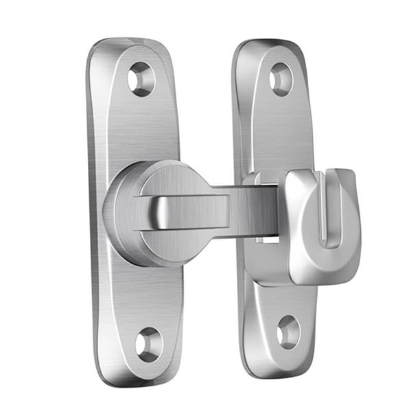 Pestillo de Cerradura de Puerta de Granero, Hardware de Cerradura de Puerta de Armario, Cerradura de Puerta de Seguridad para El Hogar, Pestillo de Ce Plata