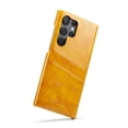 thumbnail image 6 of Wallet Case for Samsung Galaxy S25 Ultra, Vintage 2 Credit Card Holders Smooth Synthetic Leather Shock-Absorbent Anti-falling Business Ultra Slim Phone Case Cover for Samsung Galaxy S25 Ultra, Yellow, 6 of 7