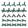 thumbnail image 2 of DOLITY 20 Pieces Gardening Frame Joints Pole Connector 5 Types Stable Support 0.43 inch, 2 of 9