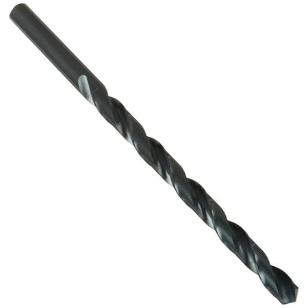 Drilling Finish - 208 Series High-Speed Steel Extra Long Drill Bit, Ground Finish, Round Shank, Spiral Flute, 118 Degrees Conventional Point, 1/4