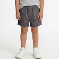 thumbnail image 5 of ITSAME Boys Girls Shorts, Cotton Frayed Hem Elastic Waist Summer Lightweight Casual Shorts Gray Size 5T, 5 of 8