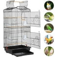 thumbnail image 2 of Open Top Parrot Cage with Stand in Black, 2 of 7