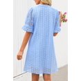 thumbnail image 4 of Minivestido MEROKEETY 2025 de verano de manga corta con cuello en V para mujer, 4 of 8