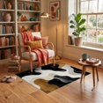 thumbnail image 3 of ODIKA 3'x5' Ultra-Soft Throw Mat, Tan Brown Accent Abstract Design Contemporary Marbled Swirl with Fluid Motion Washable, Bare feet friendly, Easy Care Indoor rug for Bedside, Vanity, 3 of 7