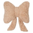thumbnail image 2 of Cojín decorativo de peluche con lazo, multifuncional, suave, moderno y decorativo. Caqui, 2 of 9