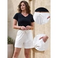thumbnail image 2 of DARING DIVA Women's Summer Lace Trim Beach Cover Up Shorts with Pockets X-Small White, 2 of 6