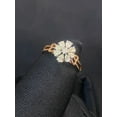thumbnail image 3 of 0.80 Carats Pear Princess Shape Natural Diamonds Petals Floral Ring in Hallmark 14K Rose Gold, 3 of 13