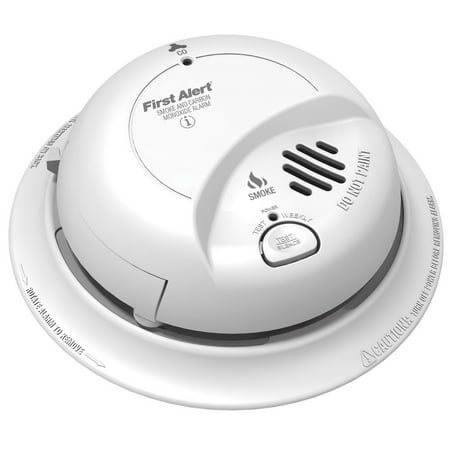 BRK SC912OB Combination Smoke Alarm, Detectable Medium, Visual, Audible Alarm, 120 V, 60 Hz, Hard Wired (Best Hard Wired Smoke Detectors With Battery Backup)