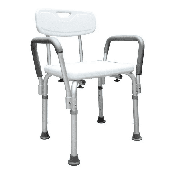 Silla de Ducha Plegable Super Confort Con Descansabrazos abatible Aluminio