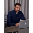 thumbnail image 5 of Fexilor Men's Quarter-Zip Sweater, Cable Knit Mock Neck Slim Fit Business Casual Pullover S-3XL, 5 of 7