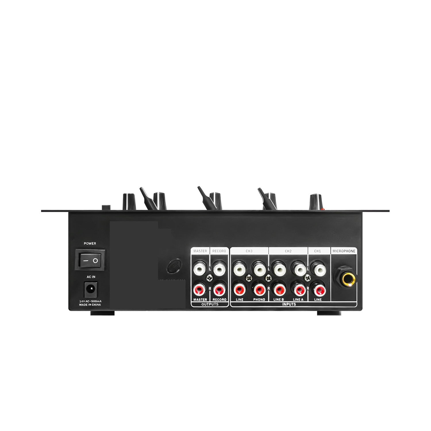 Professional 4-Channel Stereo Mixer with Sound Card Home KTV Stage DJ Mixing Console