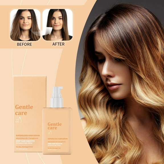 ONLYEOR 2pcs Soft and Bright Hair Care Oil, Hair Oil for Frizzy Hair, Soft And Bright Hair Care Essence Oil, Deeply Nourishes and Repairs Damaged Hair Moisturizes Locks Water Lightness 100ml