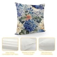 thumbnail image 4 of Shiartex Colorful Spring Flowers Throw Pillow case Covers with Zipper Blue Hydrangea Hibiscus Iris Leaf and Bird Soft Couch Living Room Bedroom Office Rustic Modern Outdoor 24x24in, 4 of 5