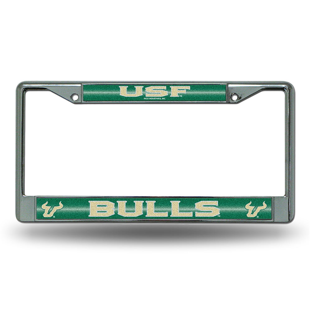 South Florida Bulls NCAA Bling Glitter Chrome License Plate Frame ...
