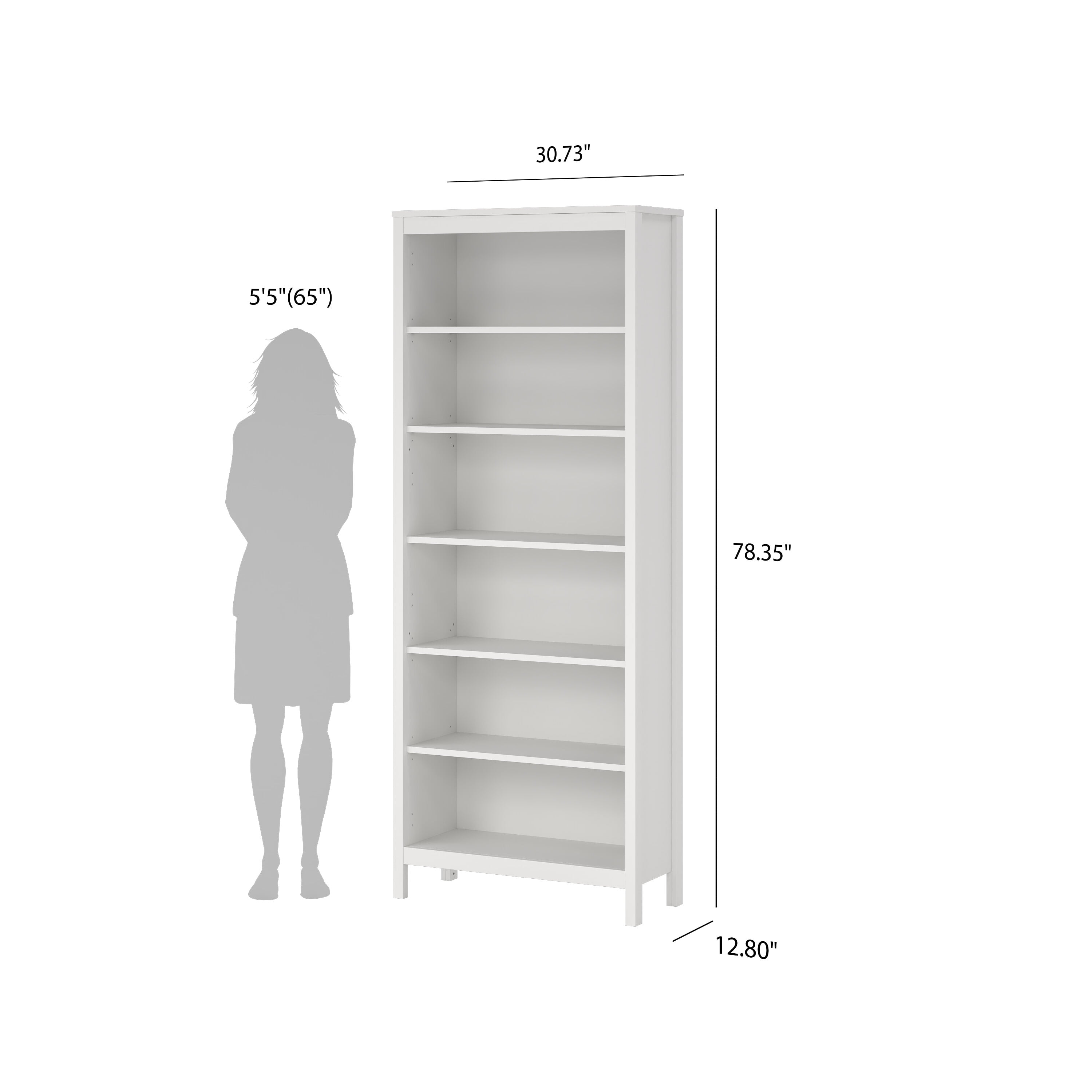 Tvilum Madrid 2-Piece Bookcase Set, White