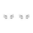 thumbnail image 3 of Jumpingount 2 pendientes de plata minimalistas: pendientes únicos atemporales y versátiles para mujer plata 1 2piezas, 3 of 6
