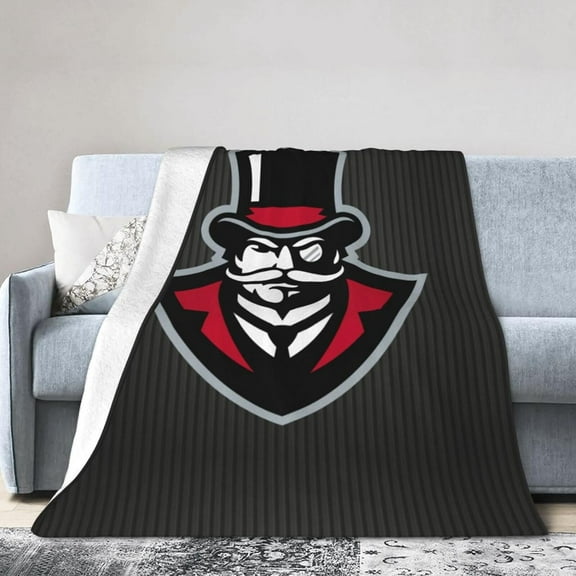Austin Peay State University Fleece Blanket, Very Soft Microfiber Flannel Blanket for Couch Warm and Cozy for All Seasons