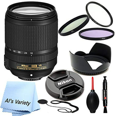 Nikon AF-S DX NIKKOR 18-140mm f / 3.5-5.6G ED VR (White Box) Lens – (10 Piece Bundle)