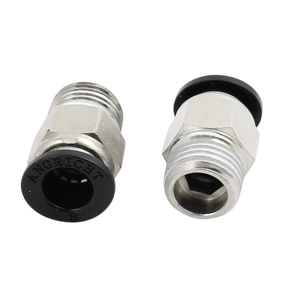 3 Pcs 1/4 PT Male Thread 8mm Push in Joint Pneumatic Connector Quick Fitting 