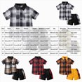 thumbnail image 3 of KPOPLK Boys Fall Outfits 2Piece Casual Checkered Short Sleeve Shirt and Short Set Kids Warm Clothes Sset for Kids 4T 5T 6T 7T 8T 9T Size 7-8 Years, 3 of 5