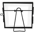 thumbnail image 7 of Isaac Jacobs 4x4, Black Modern Style Brass and Glass, Pressed Glass, Metal Floating Desk Photo Frame, with Locket Closure for Pictures, Art, Mementos & Keepsakes 4x4, Black, 7 of 7