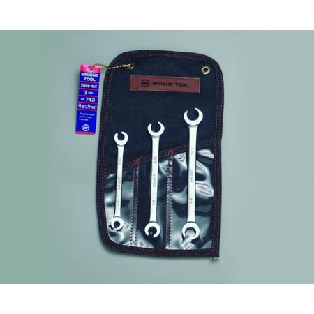 UPC: 0076799007438 | Wright Tool 3 Pc. Flare Nut Wrench Set 3/8 In. To 11/16 In.