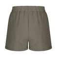 thumbnail image 6 of THDHVS Womens Shorts,Casual Shorts for Women,Womens Solid Linen Casual Shorts High Waisted Shorts Summer Flowy Beach Drawstring Shorts Gray M, 6 of 7