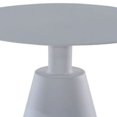 thumbnail image 2 of 22 Inch Outdoor, Aluminum Side Table with Cone Shaped Base, White, 2 of 4