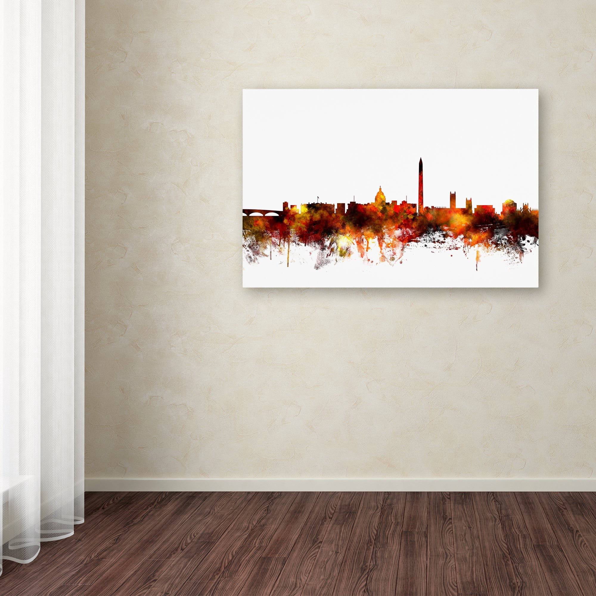 Trademark Fine Art "Washington DC Skyline IV" Canvas Art by Michael Tompsett