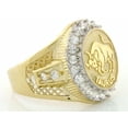 thumbnail image 3 of JackAni 10k Solid Yellow Gold CZ Accented Men's Taurus Zodiac Ring, 3 of 5