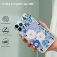 thumbnail image 2 of COMIO  Compatible for iPhone 15 Case for Clear Frosted PC Back 3D Floral Girls Woman and Soft Protective Silicone Slim Shockproof Case for iPhone 15-Blue, 2 of 4
