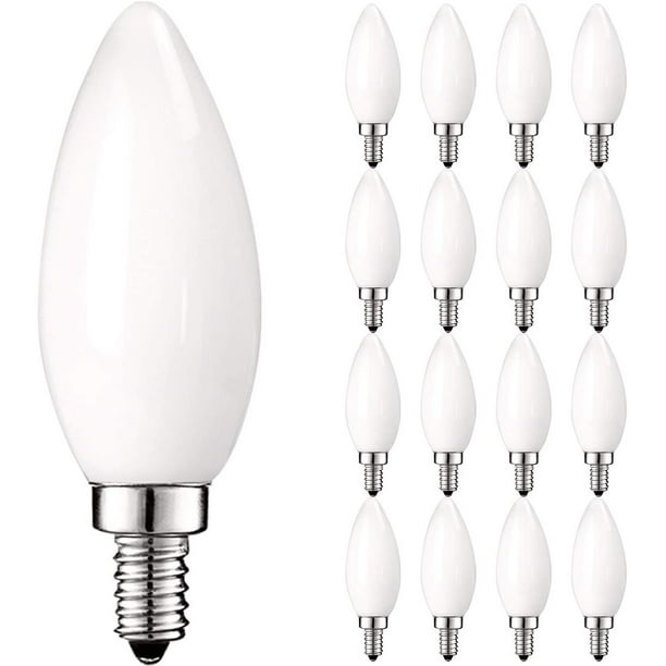 Luxrite E12 Led Chandelier Frosted, Chandelier Led Light Bulbs Dimmable