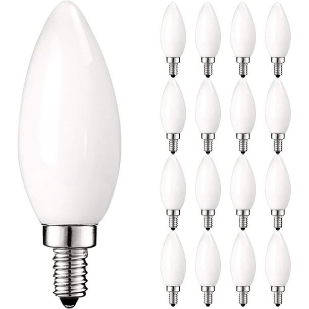 Luxrite E12 Led Chandelier Frosted Light Bulbs Dimmable 40 Watt Equivalent 2700k Warm White 360 Lumens Ul Rated 16 Pack Com Luxrite E12 Led Chandelier Frosted, Chandelier Led Light Bulbs Dimmable