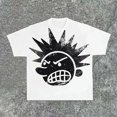 thumbnail image 2 of Ropa de calle Y2K, camiseta con estampado de dibujos animados de Hip Hop para hombre, camiseta gótica 100% de algodón, manga corta transpirable, 2 of 4
