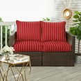 thumbnail image 4 of Sunbrella Sorra Home  Outdoor Loveseat Pillow and Cushion Set 23 in W x 27 in D x 5 in H - Harwood Crimson, 4 of 5