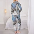 thumbnail image 3 of Bingfone Womens Pajama Sets Horses Running Through The Water Print,Long Sleeve Loungewear Pajamas Set-Medium, 3 of 8