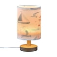 thumbnail image 2 of Desk Lamp Bedside Lamp 5.12x9.7In LED Lamp With USB Charging Interface For Bedroom Living Room Office Study Stylish Decoration Blue Sailing Lighthouse, 2 of 7