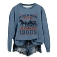 thumbnail image 4 of KHONTS Women's Retro Please Be Patient with Me I'm from the 1900s Sweatshirt Fall Casual Long Sleeve Pullovers Sweatshirts Navy L, 4 of 4
