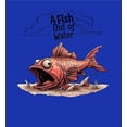thumbnail image 4 of Fish Out of Water Youth Royal Blue Crew Neck Short Sleeve Tee-Small, 4 of 4