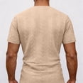 thumbnail image 3 of Uwinwear Mens Knit Polo Shirts Solid Color Short Sleeve Textured Polo Shirt Quarter Zip Collar Tee Casual Stretch Summer Golf Tops,Khaki,S, 3 of 4