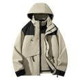 thumbnail image 1 of Up to 35% off Women's Sports Outdoor Hard Shell Jacket Outdoor Mountaineering Riding Windproof Punching Ndbuld Jacket Warm Removable Hat Mountaineering Thin Jacket, 1 of 7