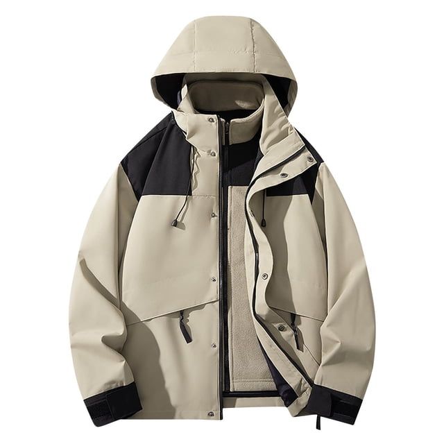 Up to 35% off Women's Sports Outdoor Hard Shell Jacket Outdoor Mountaineering Riding Windproof Punching Ndbuld Jacket Warm Removable Hat Mountaineering Thin Jacket
