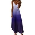 thumbnail image 2 of Liquidation d'Été 2025! Robe pour Femmes Grande Taille, Liquidation de Robes d'Été pour Femmes, Robe d'Été Décontractée pour Femmes à Plis Imprimée Camis Sans Manches à Col en V, 2 of 5
