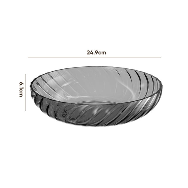Round Table for Living Room Transparent Crystal Fruit Bowl, Large Opening Snack Bowl for Home Tea Table, Tea Table for Living Room