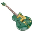 thumbnail image 5 of Modelo de guitarra eléctrica en miniatura de madera verde con soporte y estuche, réplica de instrumento musical, decoración de 10 pulgadas, 5 of 5