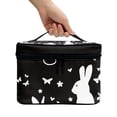 thumbnail image 3 of HELLHERO Polyester Travel Cosmetic Case Organizer Easter Bunnies Handle Hand-Held Multipurpose Women Men Desktop, 3 of 6